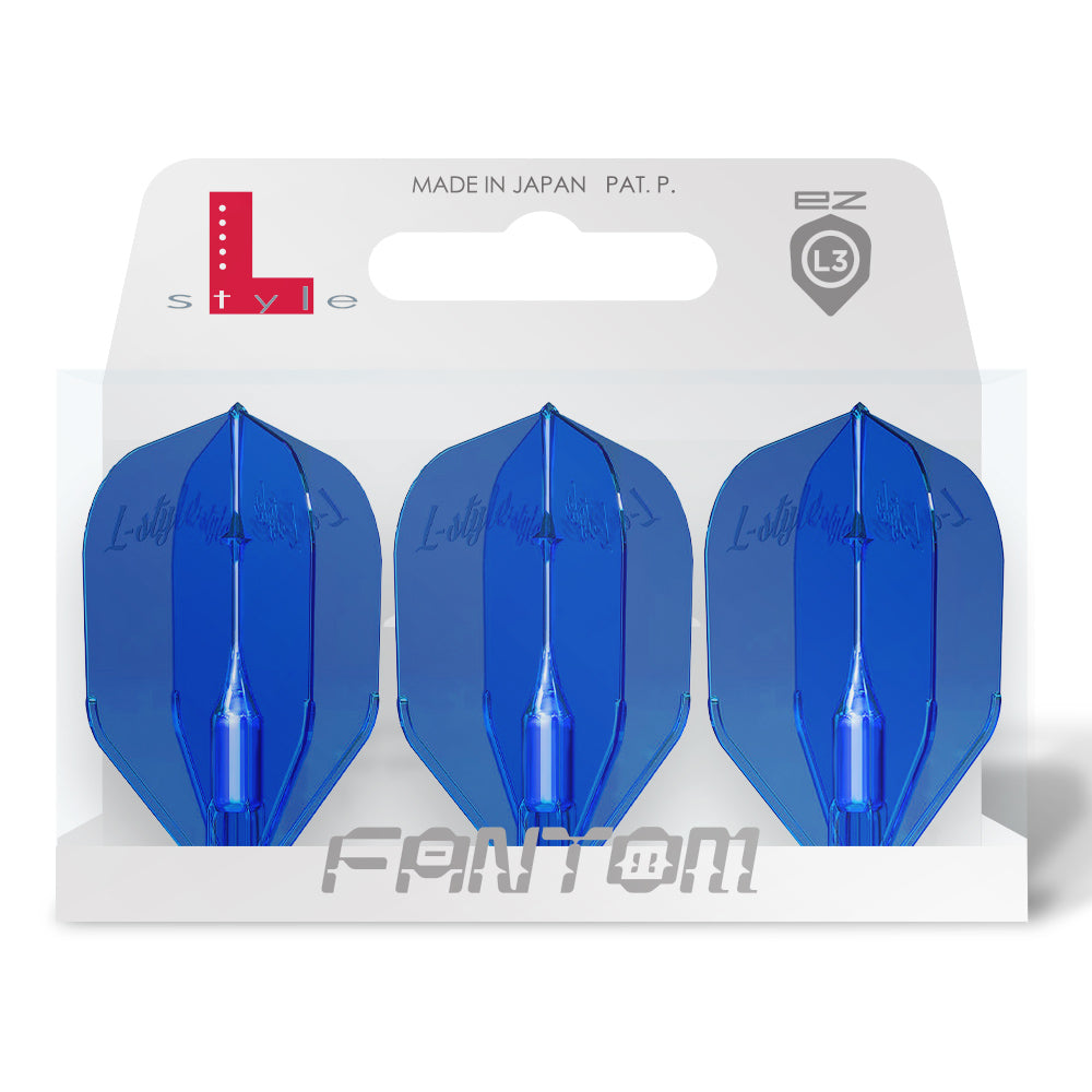L-Style - EZ - L3 - Fantom Dart Flights - Integrated Champagne Rings - Blue