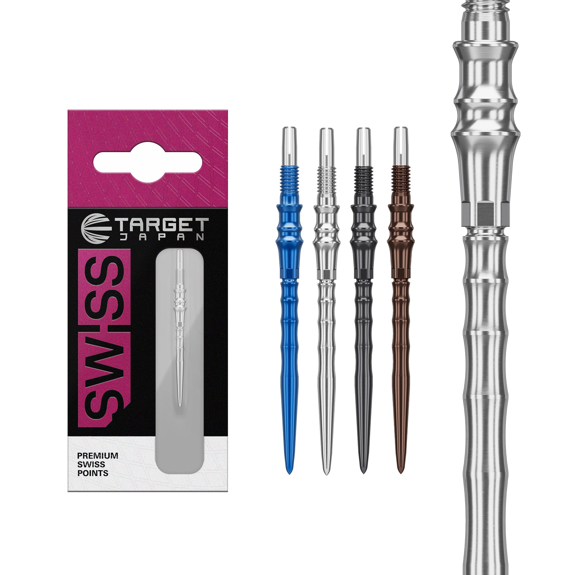 Target Japan Premium Swiss Points - Silica, Black, DLC Blue & Silver - 30mm 35mm 40mm