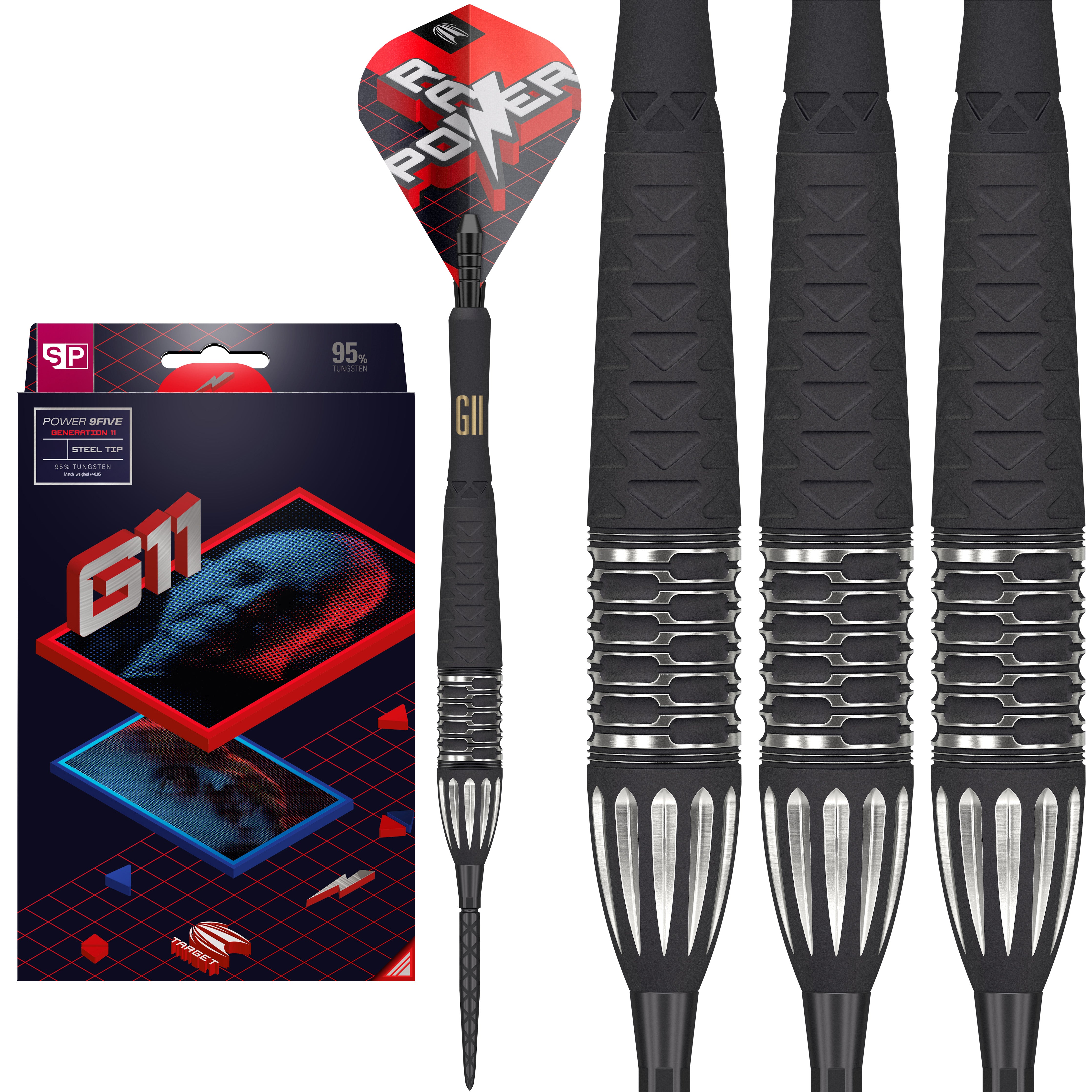 Target Phil Taylor Raw Power G11 SP Steel Tip Darts 2024 - 95% Tungsten - 22G 24G 26G
