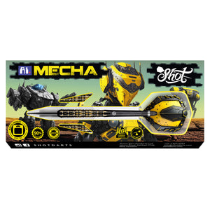 Shot AI Mecha Steel Tip Dart Set - 90% Tungsten Barrels - 22g 23g 24g 25g