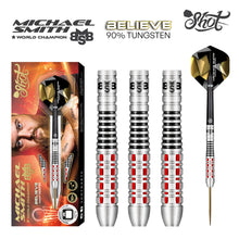 Shot - Michael Smith - Bully Boy - Believe - Steel Tip Dart Set - 90% Tungsten - 22g - 26g