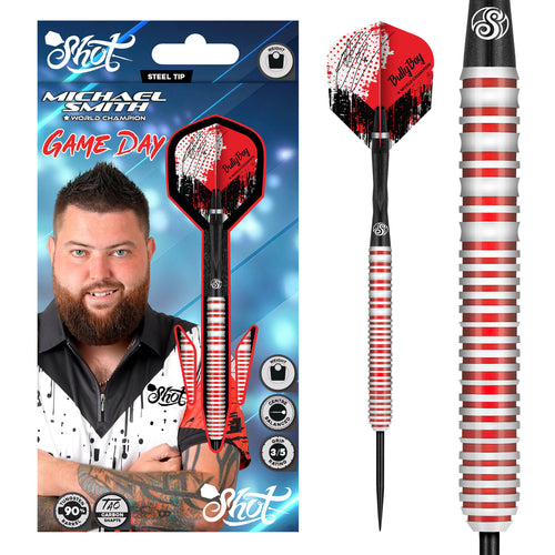 Shot Michael Smith - Game Day - Steel Tip Darts - 90% Tungsten - 21g - 26g