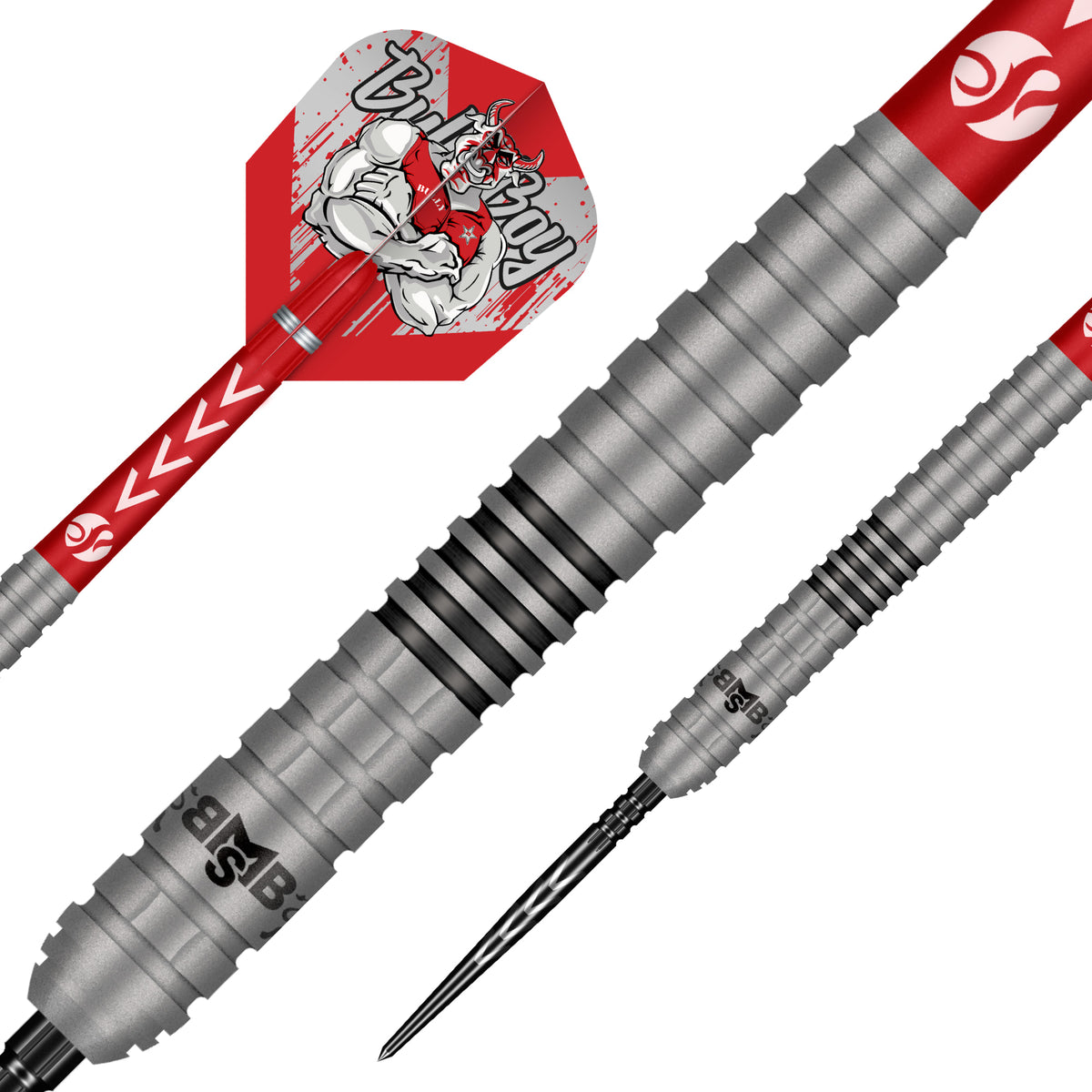 Shot Michael Bully Boy Smith - Series 2 - Steel Tip Dart Set - 90% Tungsten - Turbo Point - 22g - 25g