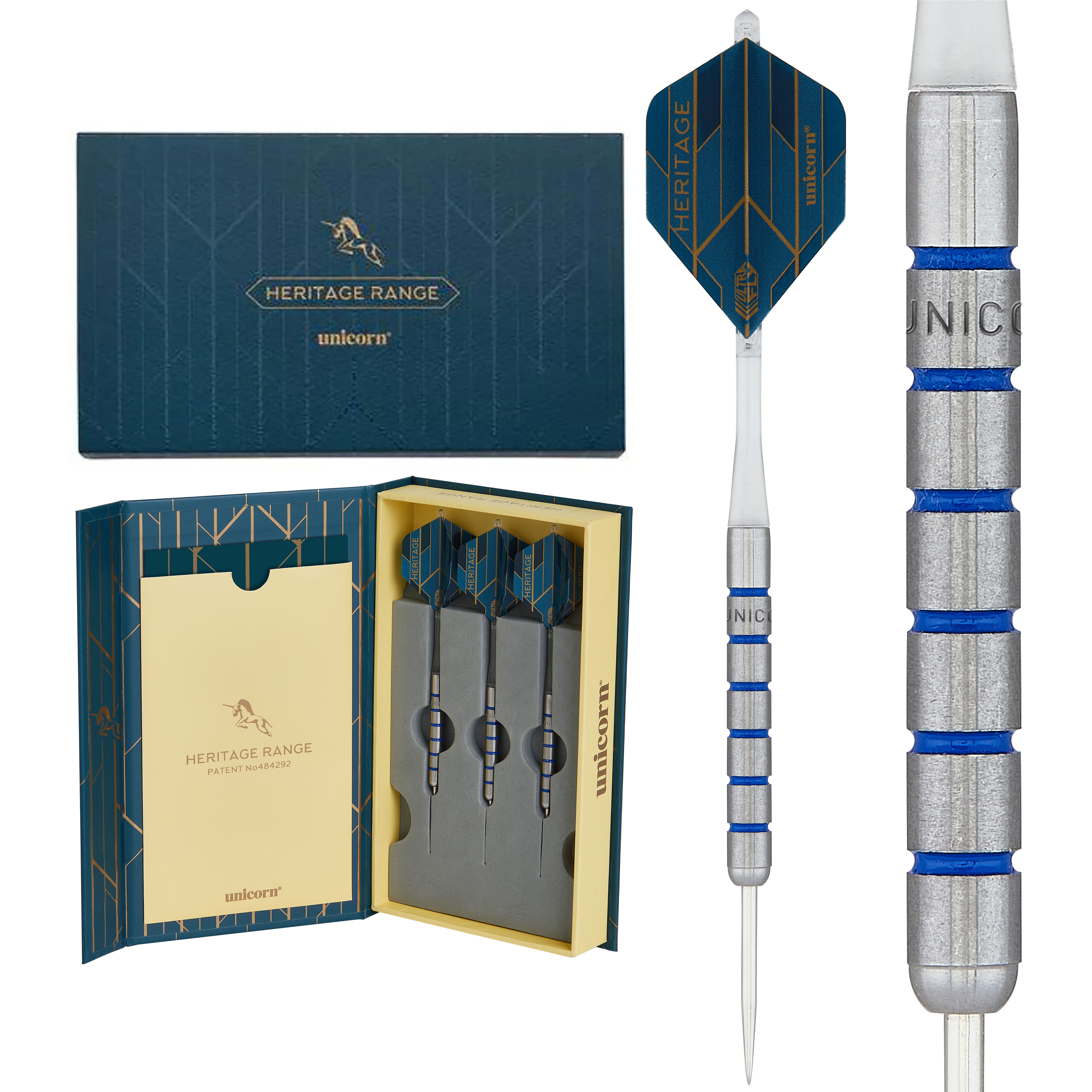 Unicorn Heritage 1985 Maestro Steel Tip Darts Set - 80% Tungsten - 22g