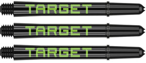 Target - Pro Grip Tag - Dart Shafts - Black & Green - 3 Sets included