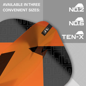 Target Tag Dart Flights - Orange & Black - 3 Sets - No.2 No.6 Ten-X - 2024
