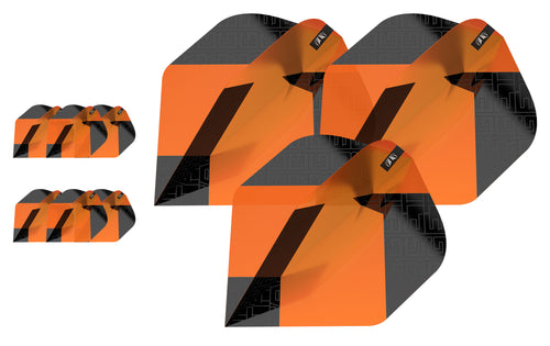 Target Tag Dart Flights - Orange & Black - 3 Sets - No.2 No.6 Ten-X - 2024