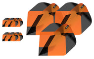 Target Tag Dart Flights - Orange & Black - 3 Sets - No.2 No.6 Ten-X - 2024
