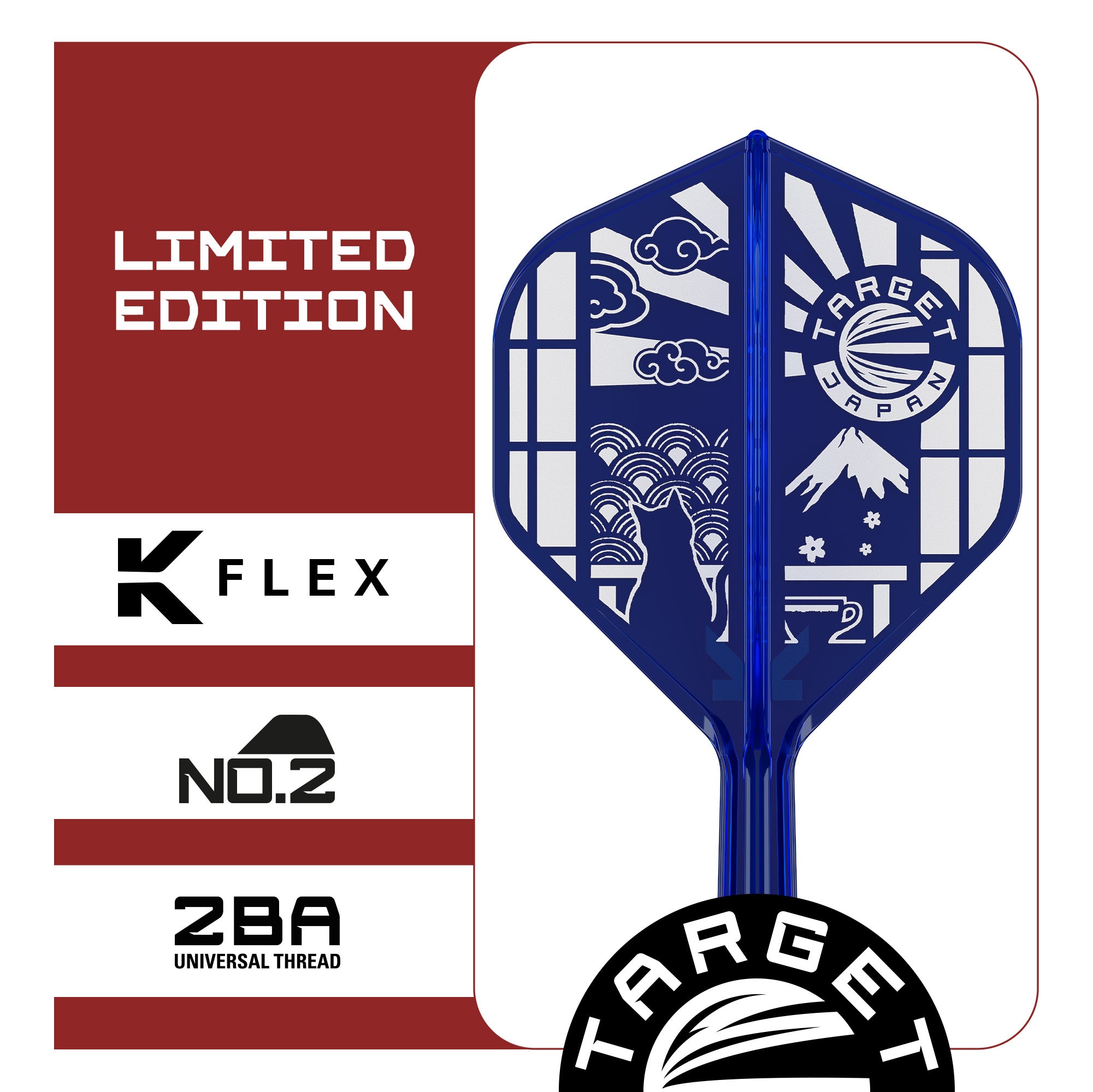 Target Japan - K-Flex Blue Limited Edition - No2 Shape - Flight & Shaft System