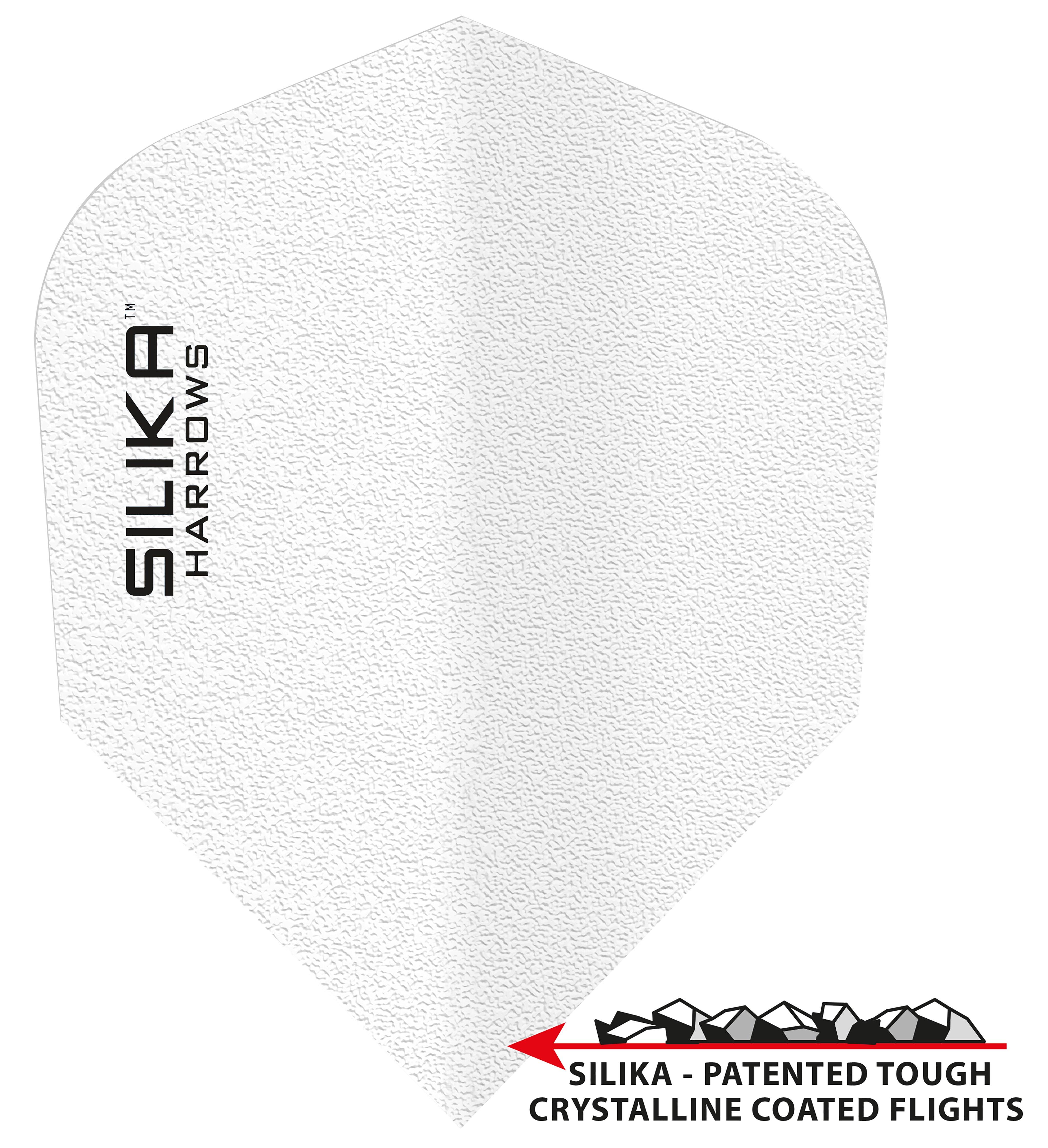 Harrows Silika - Solid Tough Crystalline Coating - No6 - Dart Flights - White