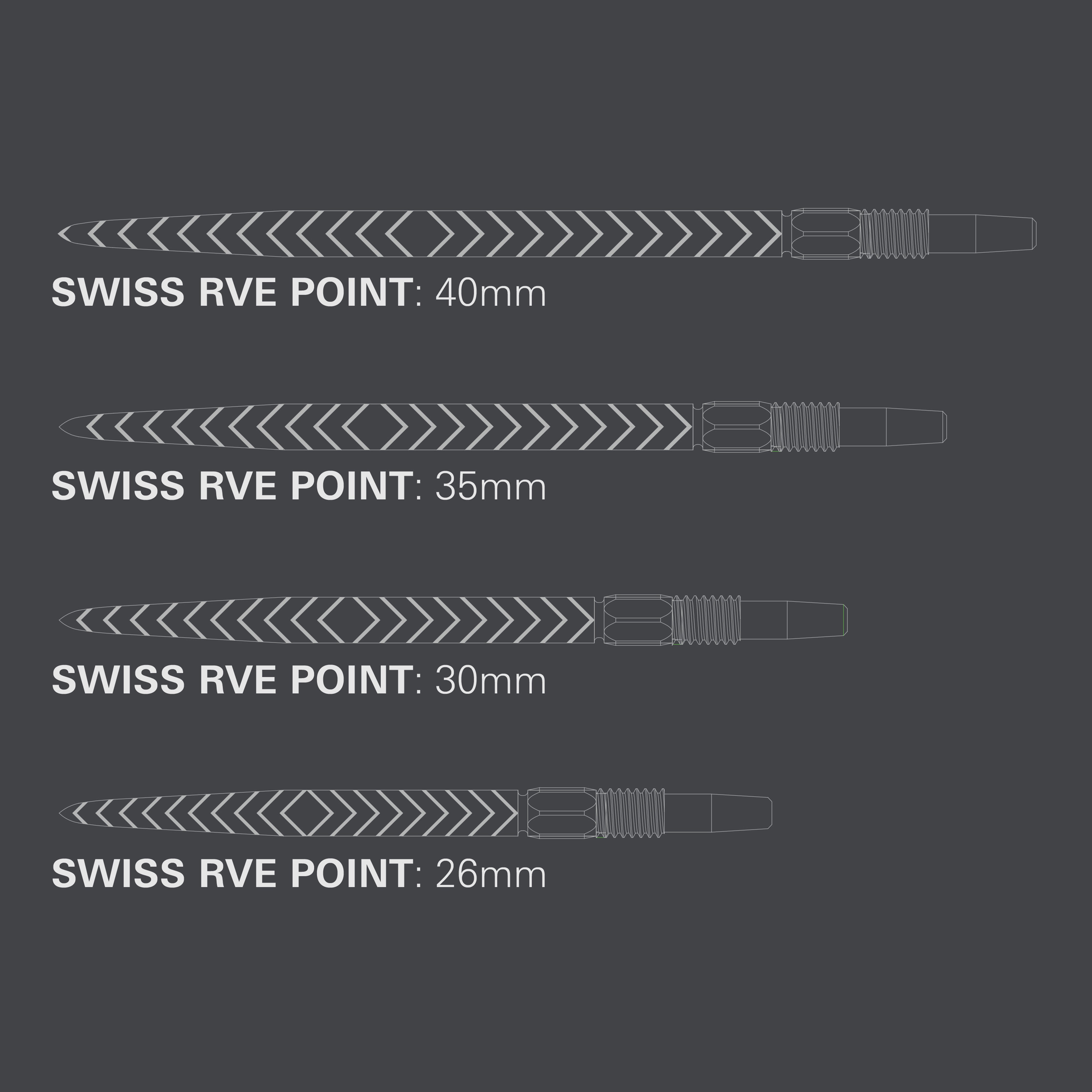 Target RVE Swiss Points 2024 - Black - 26mm 30mm 25mm 40mm