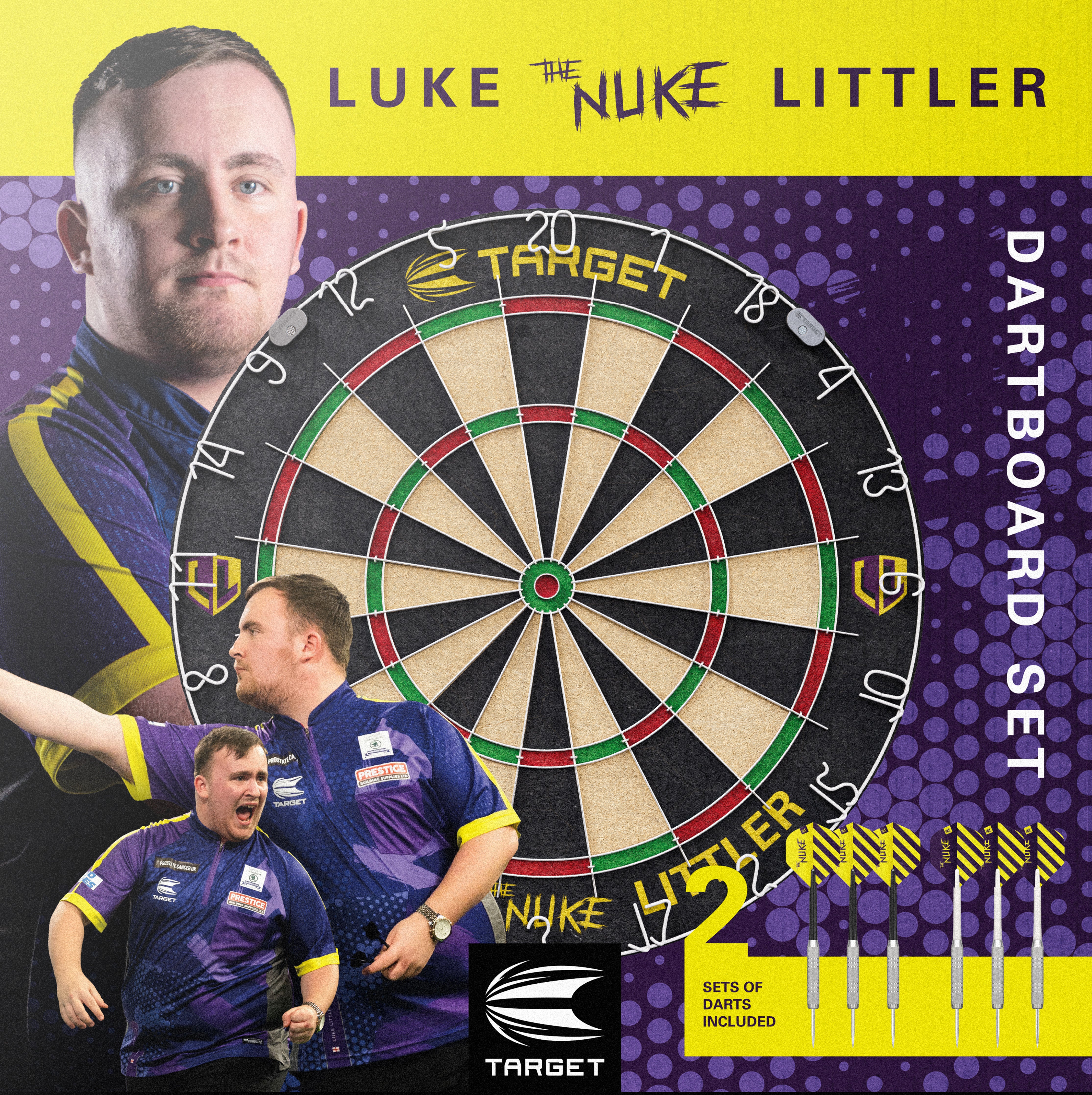 Target Luke 'The Nuke Littler Dartboard Set 2024