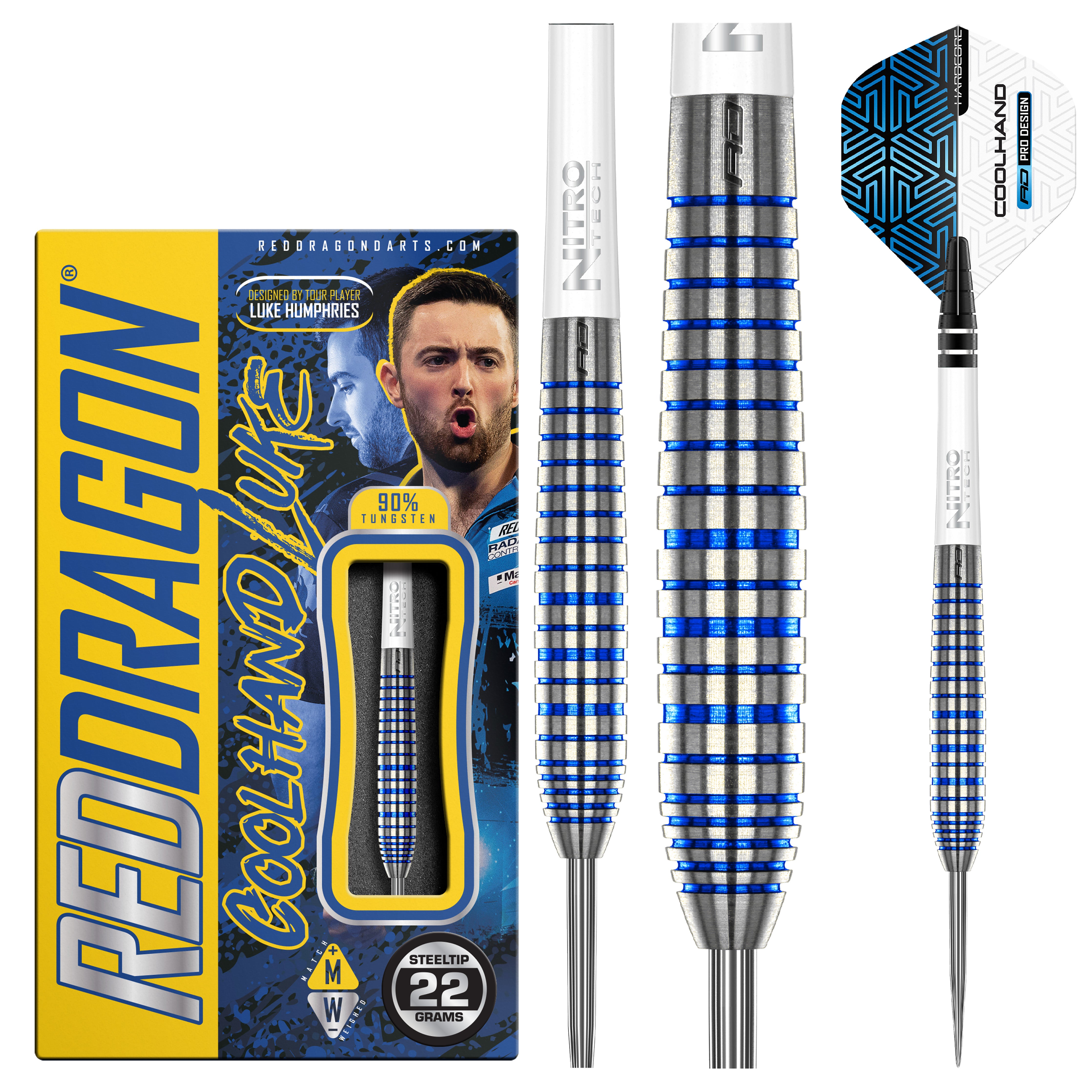 Red Dragon Luke Humphries - Cool Hand - TX3 Cool Blue SE - 90% Tungste