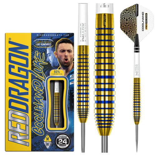 Red Dragon Luke Humphries - Cool Hand - TX3 Cool Gold SE - 90% Tungsten Darts - 22g 24g