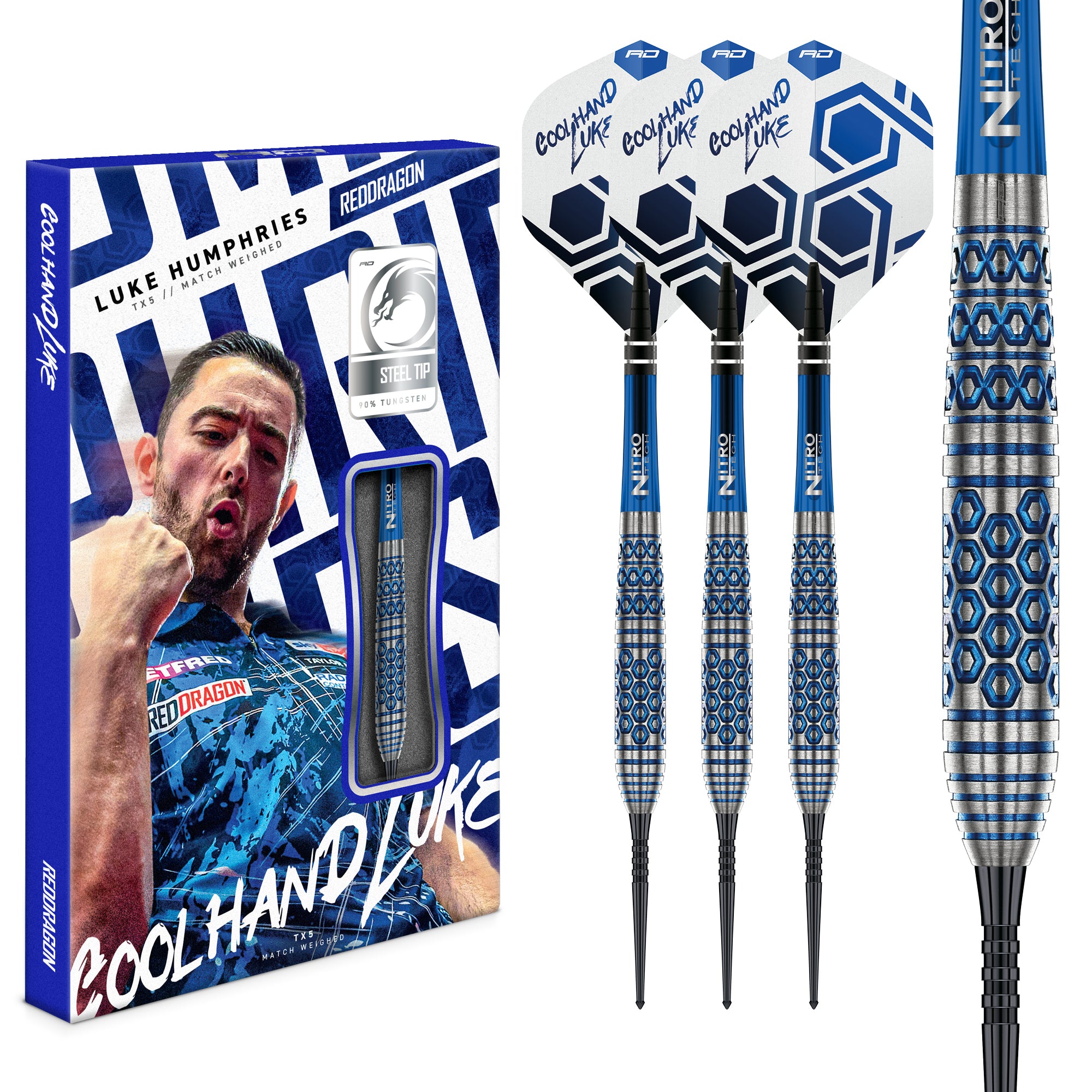 Red Dragon Luke Humphries - TX5 - 90% Tungsten Darts - 23g 25g