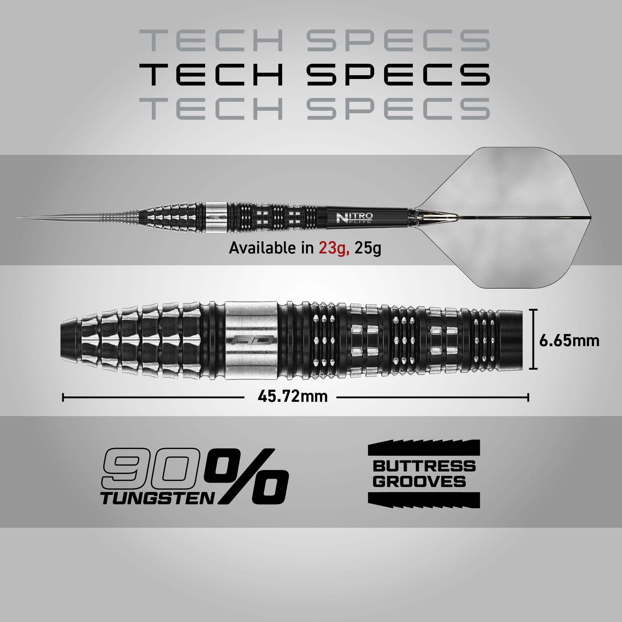 Red Dragon Recon - Torpedo - 90% Tungsten Darts - 23g 25g