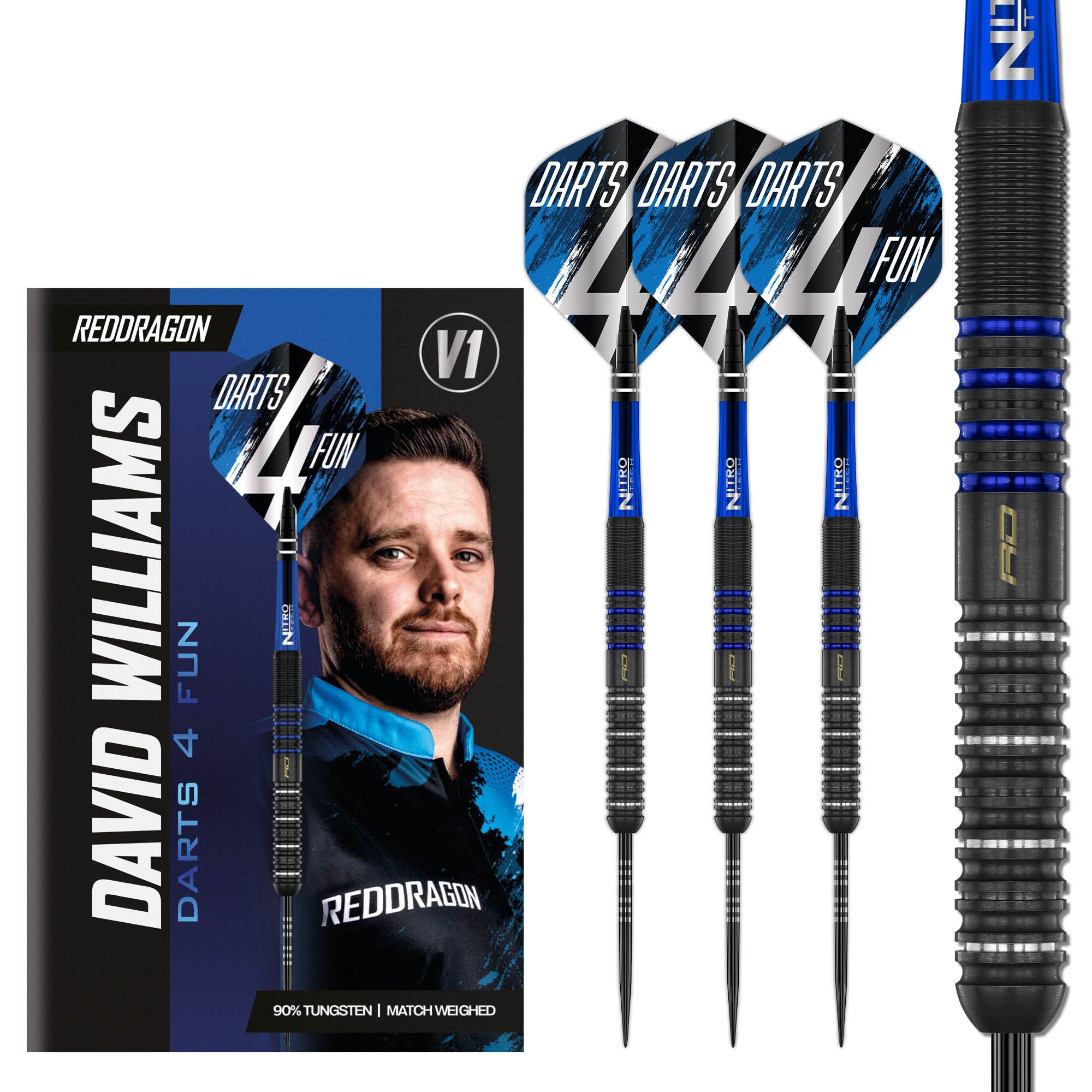Red Dragon David Williams V1 - 90% Tungsten Darts - 23g