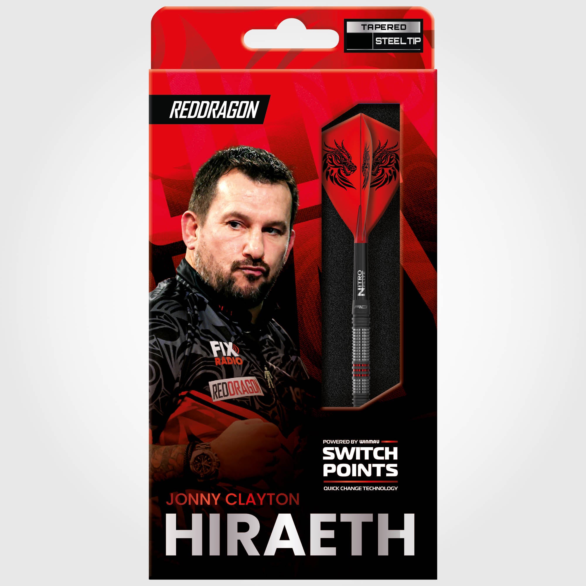 Red Dragon Jonny Clayton - Hiraeth - Switch Points Darts - 90% Tungsten - 22g 23g
