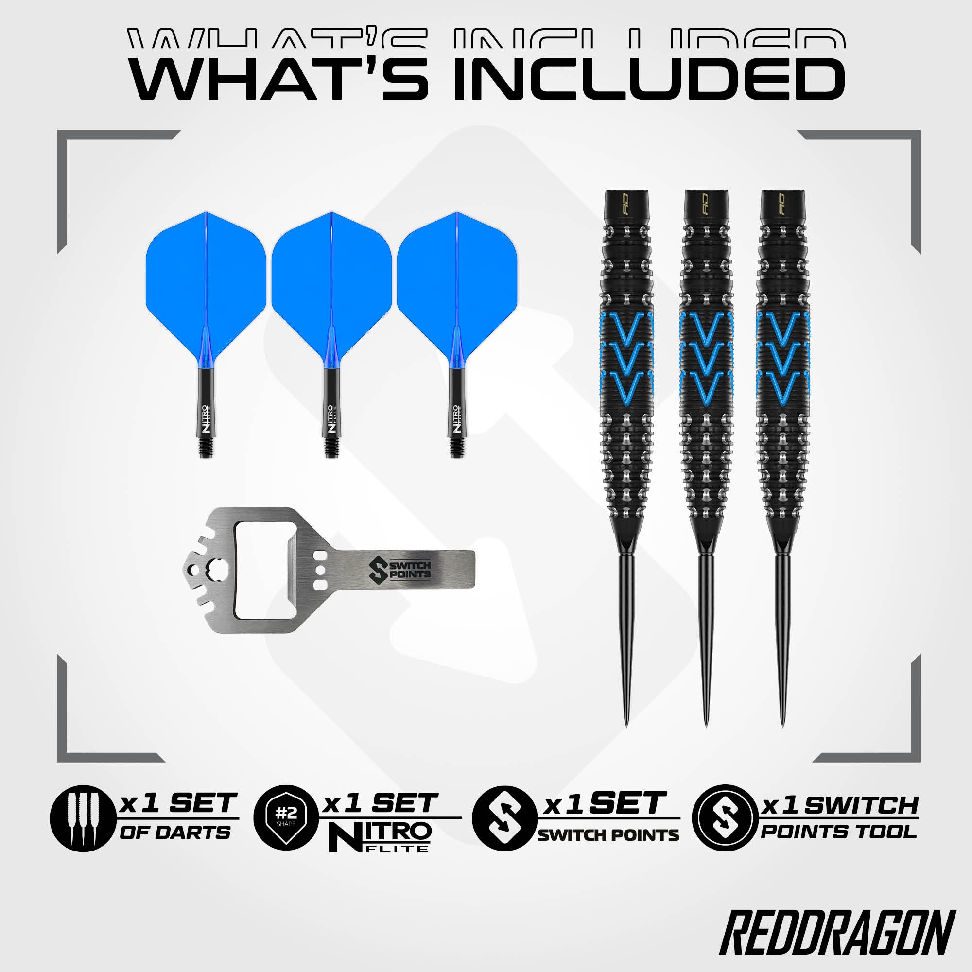 Red Dragon Amp Darts - Torpedo - Switch Points - 90% Tungsten Darts - 24g 26g
