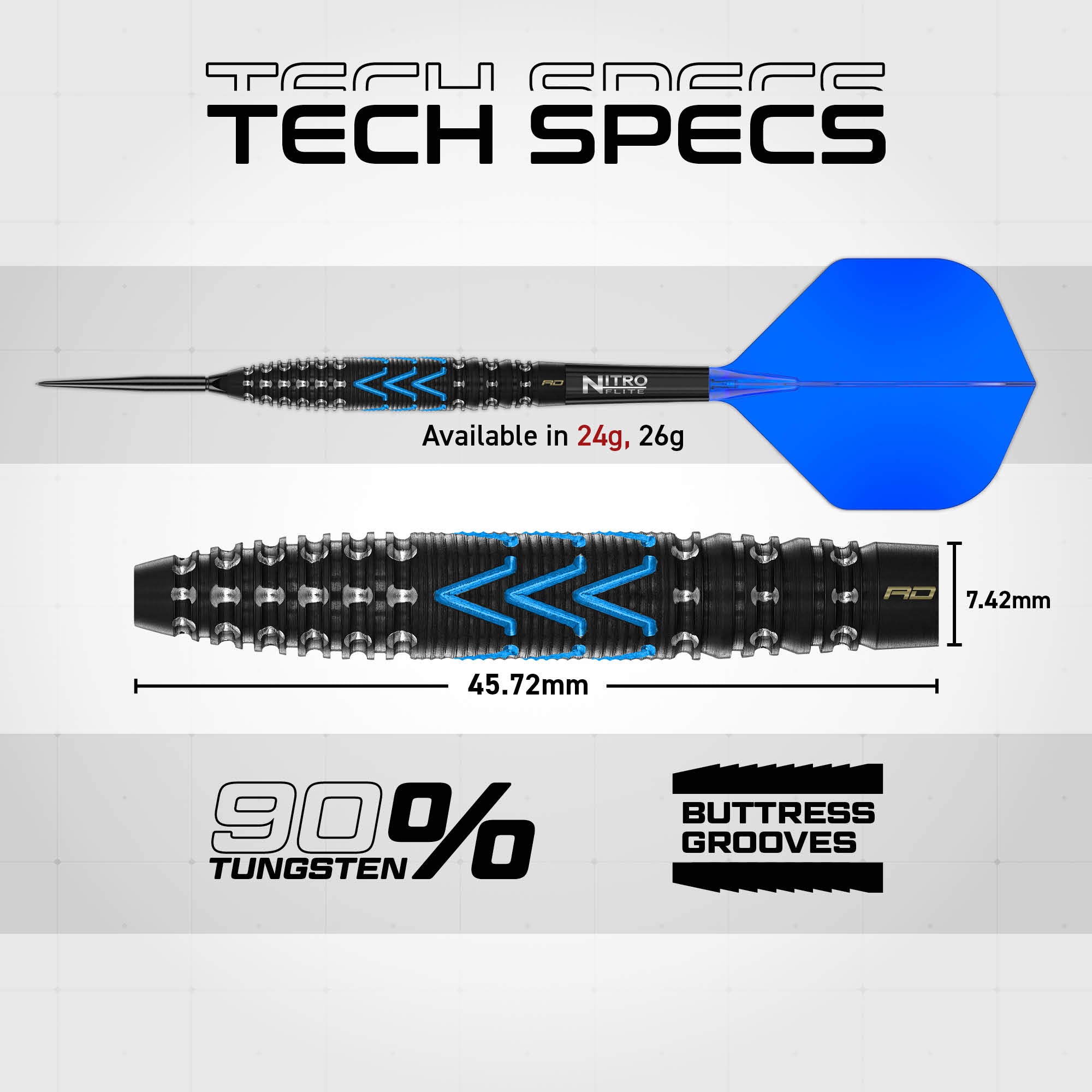 Red Dragon Amp Darts - Torpedo - Switch Points - 90% Tungsten Darts - 24g 26g
