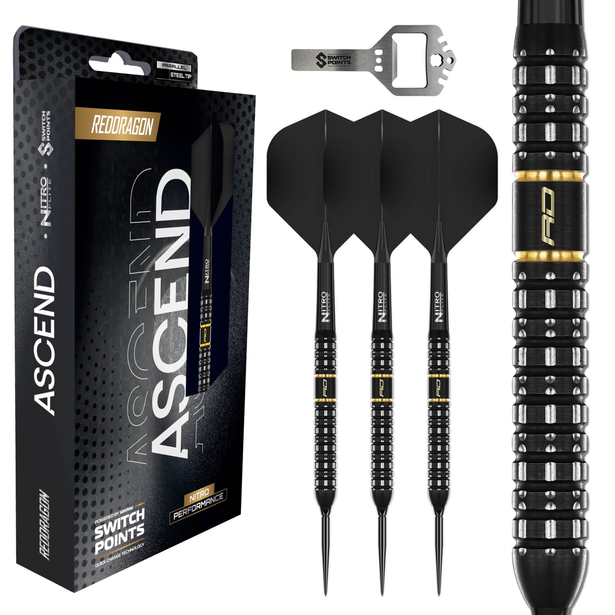 Red Dragon Ascend Darts - Parallel - Switch Points - 90% Tungsten Darts - 22g 23g 24g