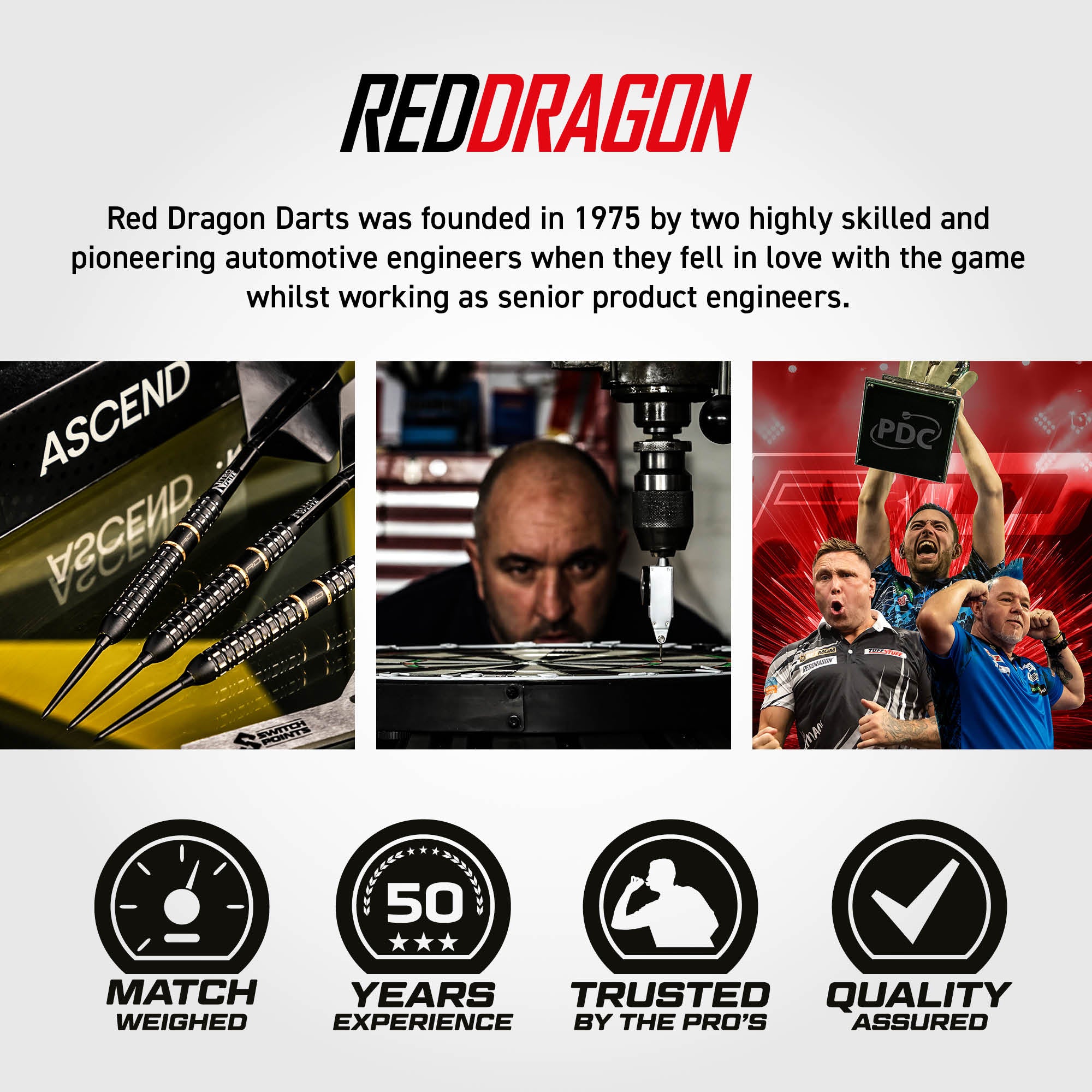 Red Dragon Ascend Darts - Parallel - Switch Points - 90% Tungsten Darts - 22g 23g 24g