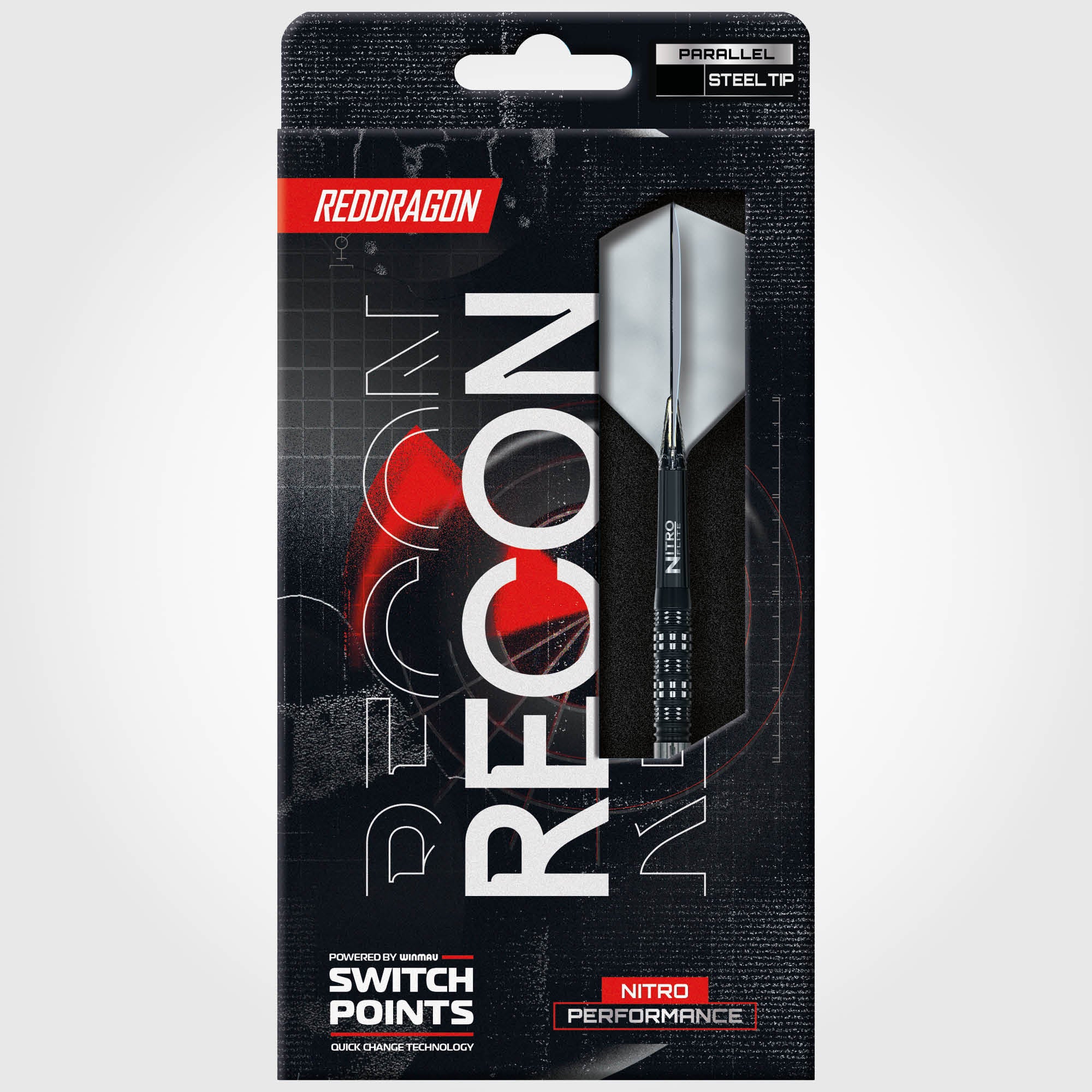 Red Dragon Recon Darts - Parallel - Switch Points - 90% Tungsten Darts - 22g 24g
