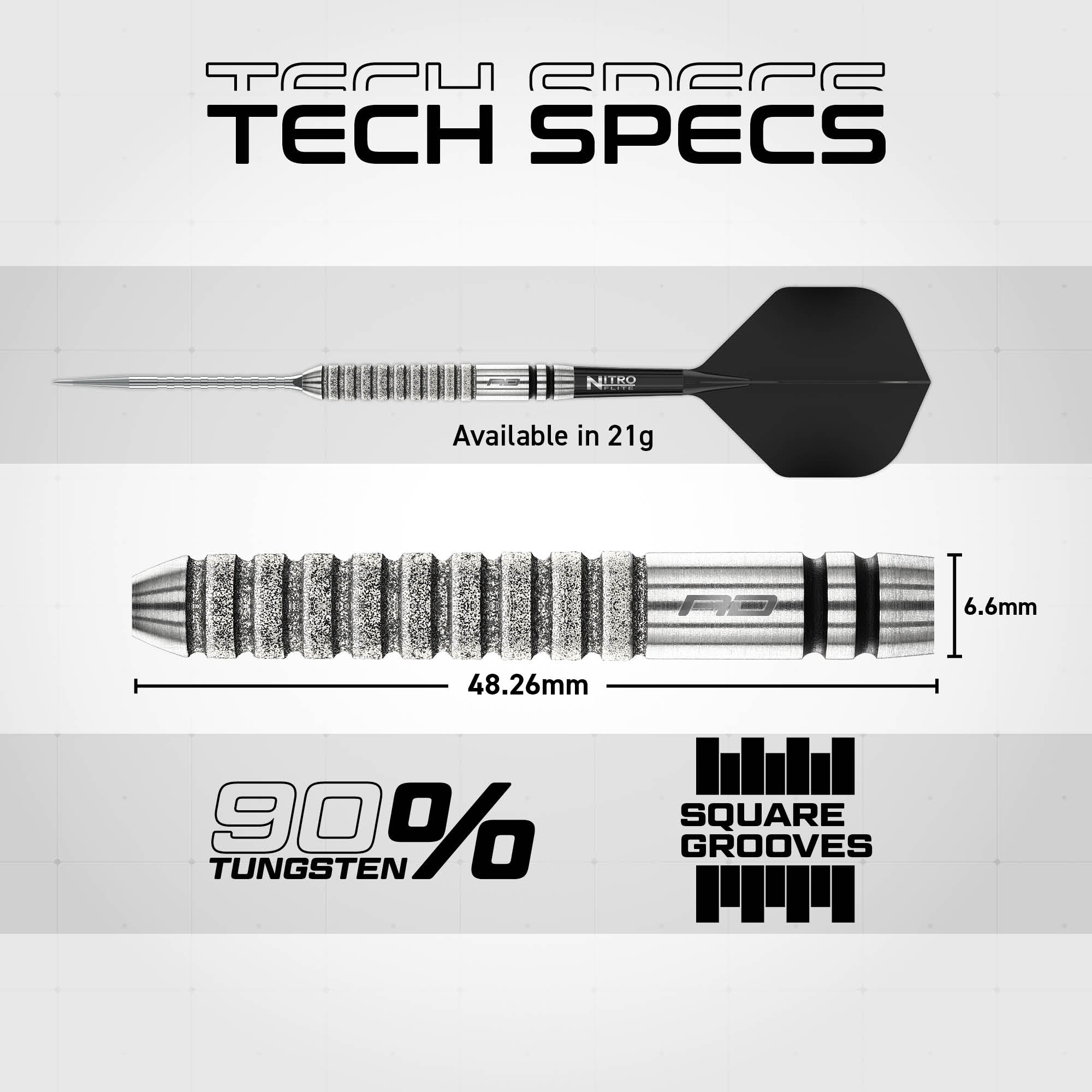 Red Dragon Gian Van Even - Tour Edition - Switch Points Darts - 90% Tungsten - 21g