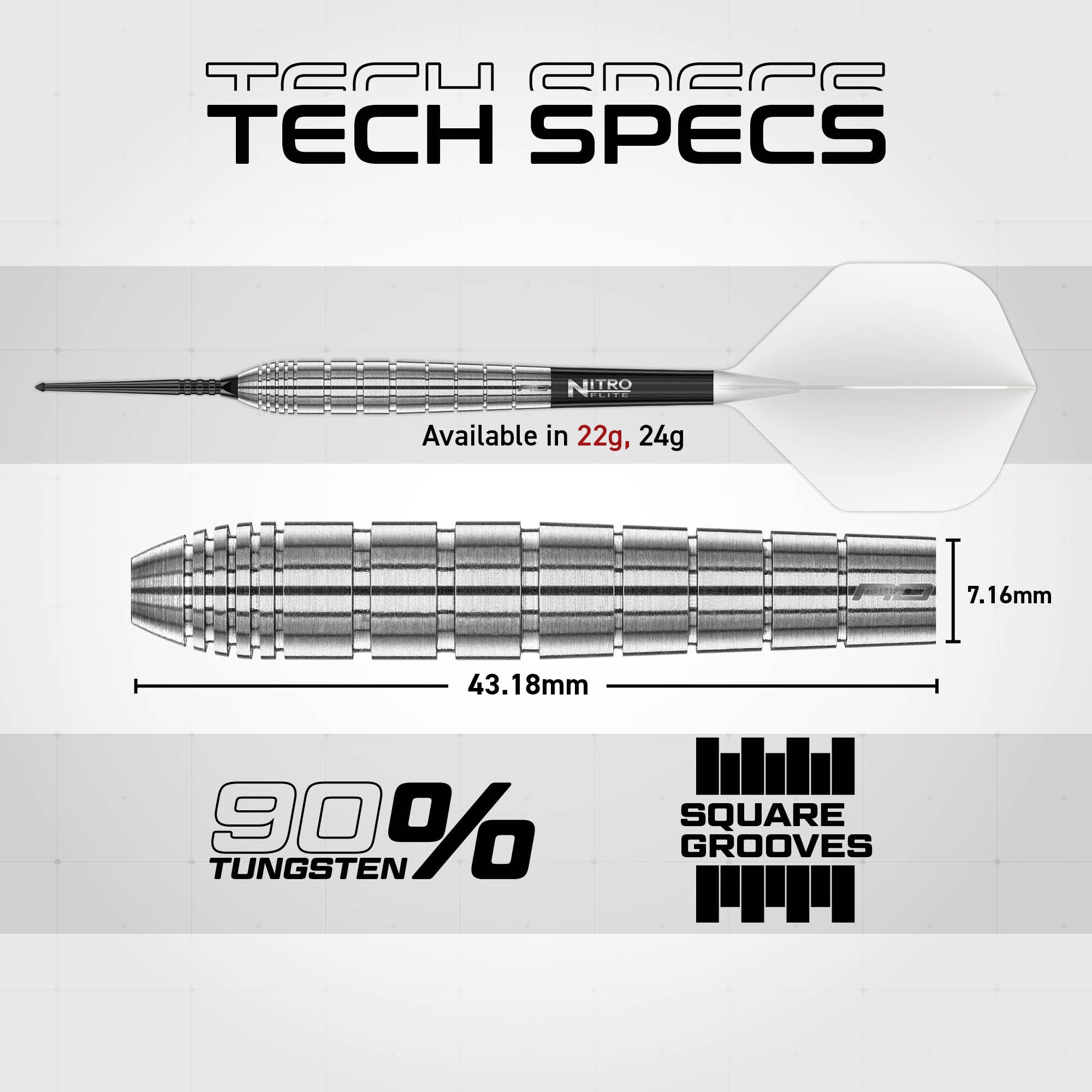 Red Dragon Luke Humphries - TX1 Pioneer - Switch Points Darts - 90% Tungsten - 22g 24g