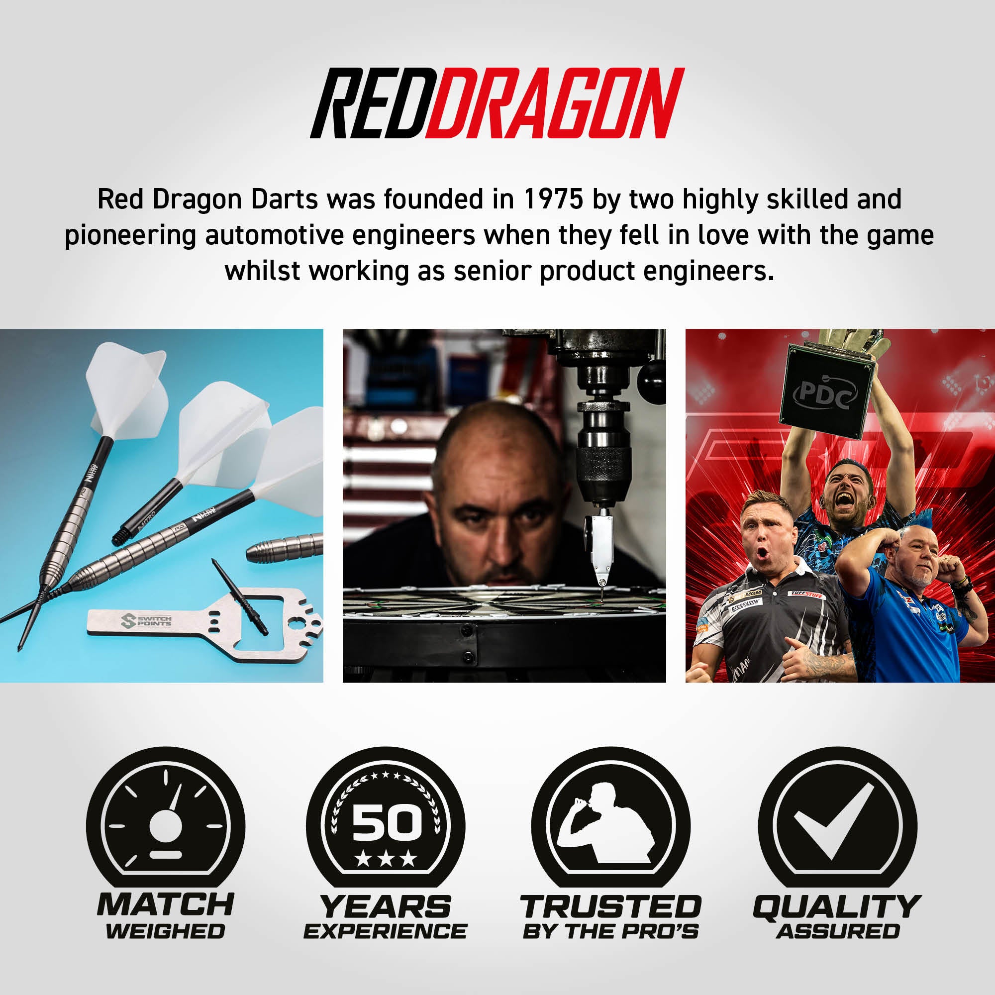 Red Dragon Luke Humphries - TX1 Pioneer - Switch Points Darts - 90% Tungsten - 22g 24g
