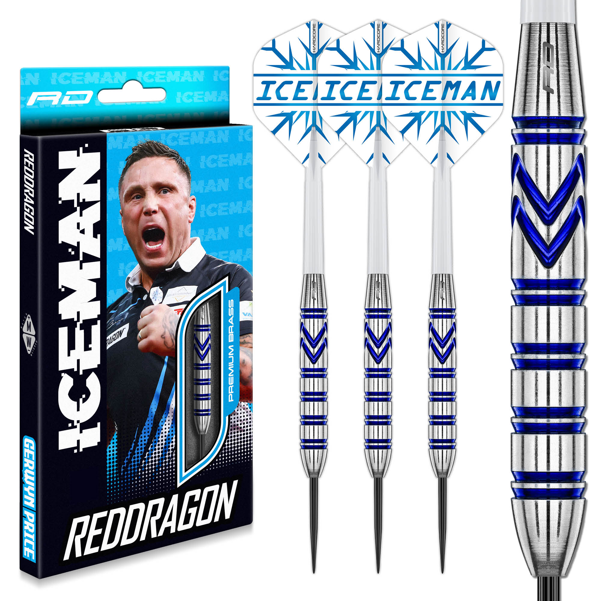 Red Dragon Gerwyn Iceman Price SE Brass Steel Tip Darts Set - 21g