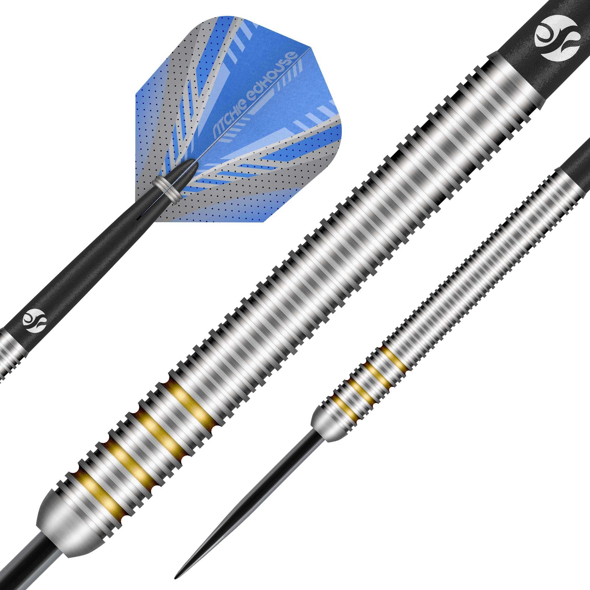 Shot Ritchie Edhouse Core Steel Tip Dart Set - 90% Tungsten Darts - 23g 24g