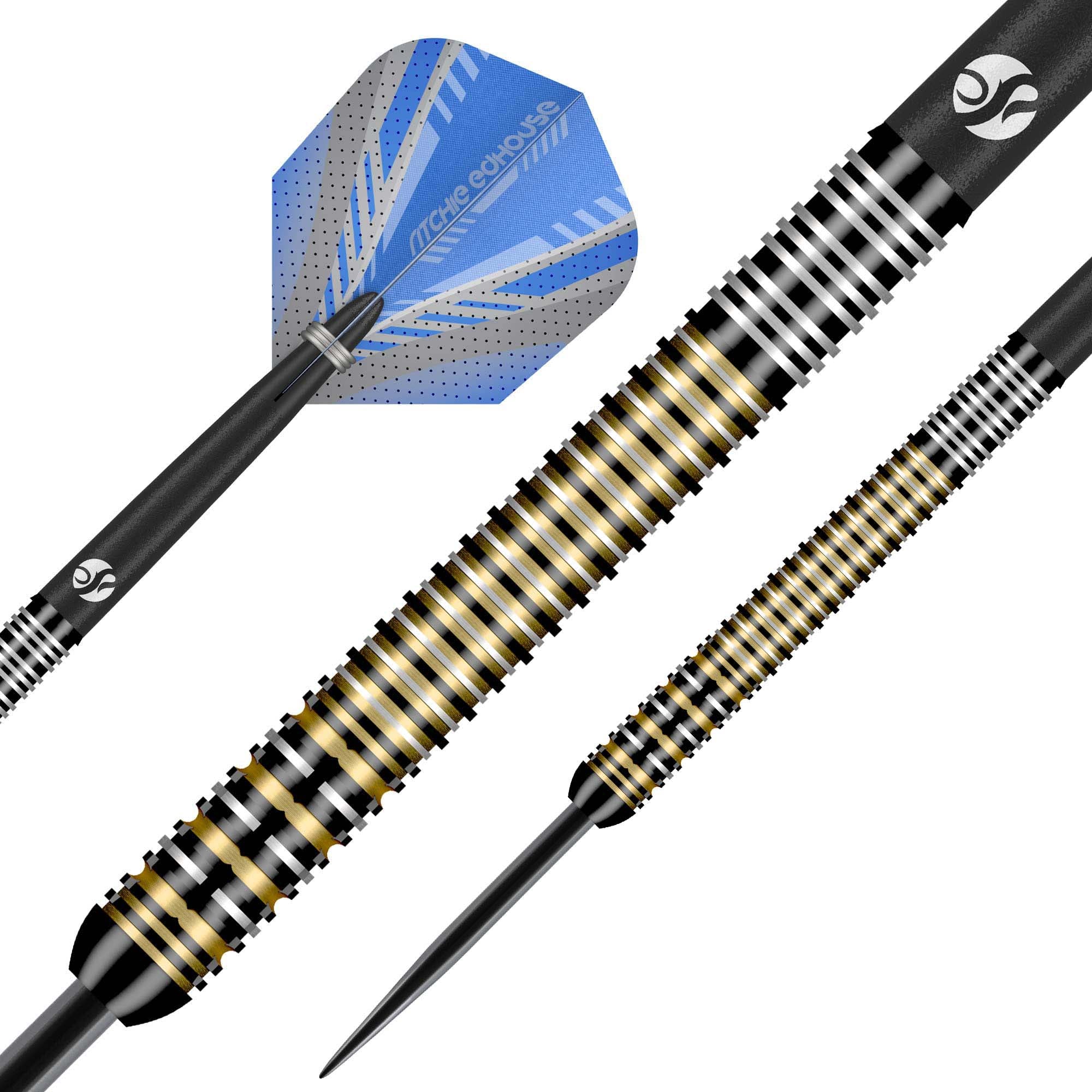 Shot Ritchie Edhouse Madhouse Steel Tip Dart Set - 90% Tungsten Darts - 23g 24g 26g