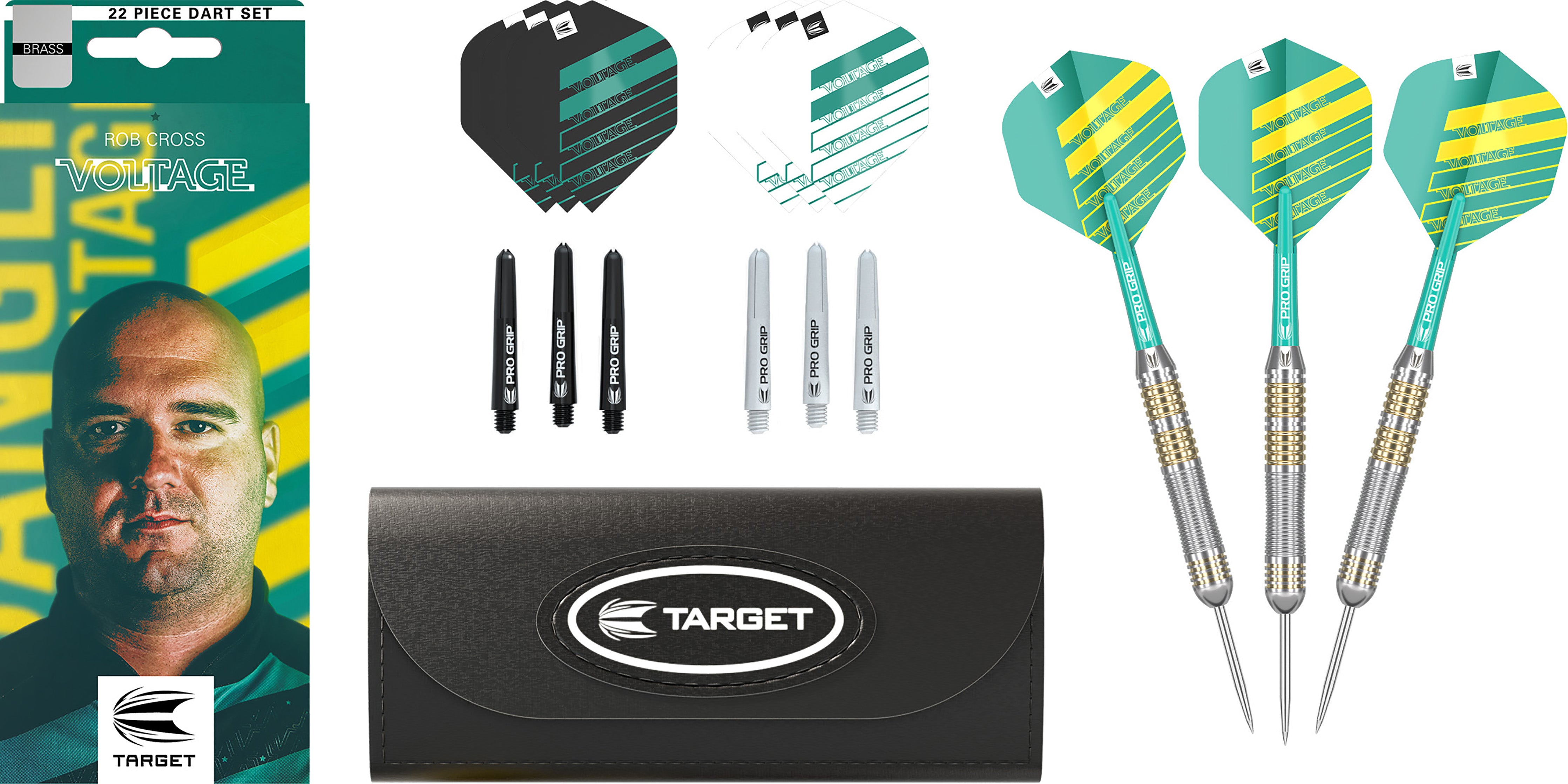 Target Rob Cross - Voltage - Brass Darts Set - 22g