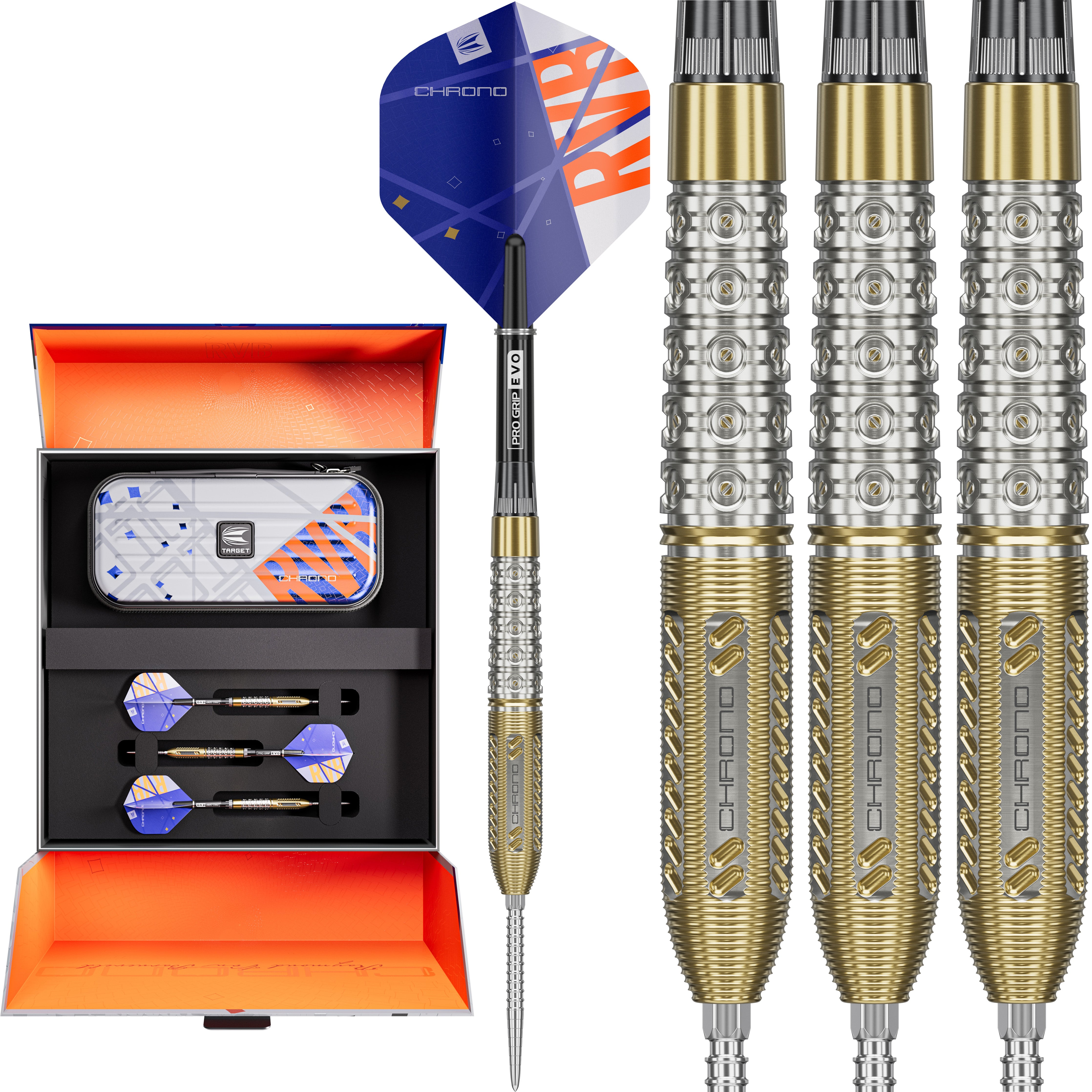 Target Raymond Van Barneveld Chrono SP Steel Tip Darts 2024 - 95% Tungsten - 21g 23g 25g
