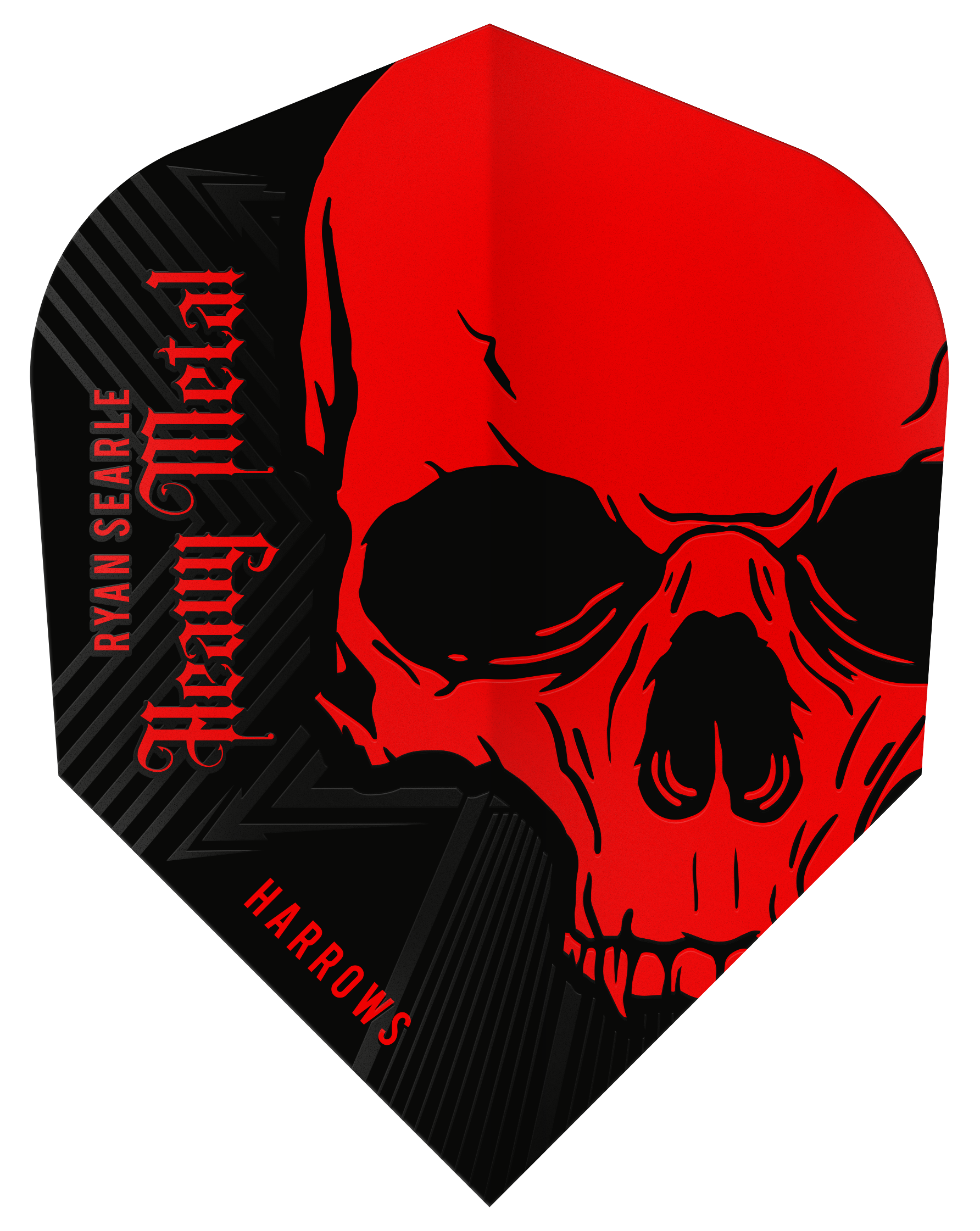 Harrows Prime - N06 - Ryan 'Heavy Metal' Searle - Dart Flights - Red & Black