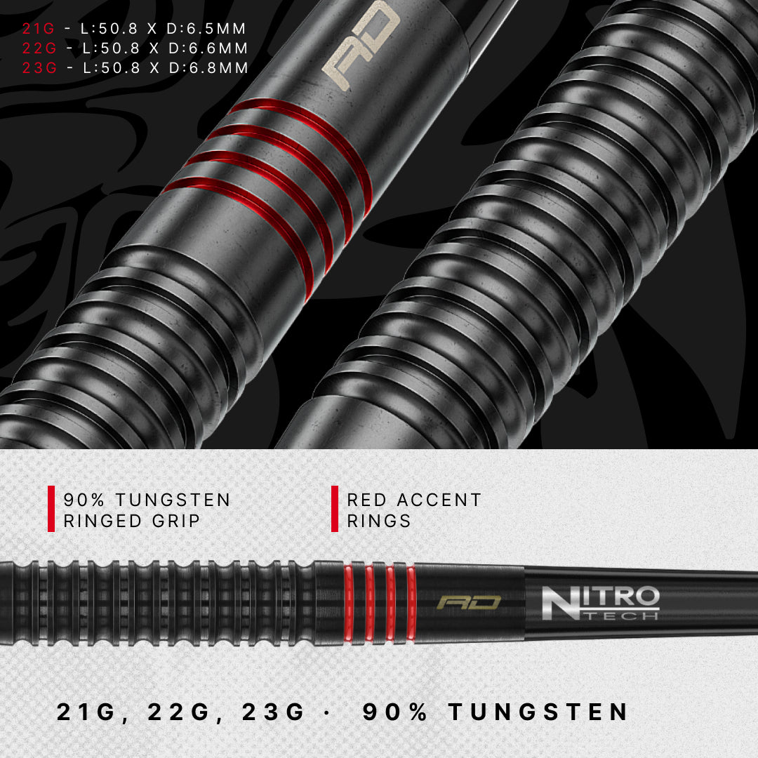 Red Dragon Jonny Clayton RD-ADV 90% Tungsten Switch Point Darts - 21g 22g 23g