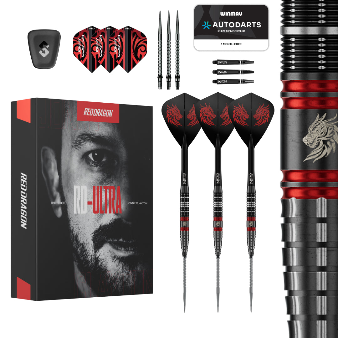Red Dragon Jonny Clayton RD-ULTRA 90% Tungsten Switch Point Darts - 22g
