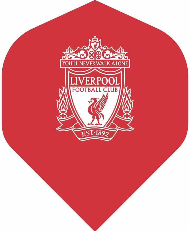 LIVERPOOL FC DART FLIGHTS - OFFICIAL LICENSED - NO2 - STANDARD SHAPE - LFC - F3 - RED - MAIN CREST