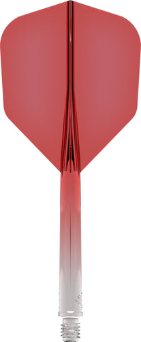 Mission Force 90 - New Moulded Flight & Shaft System - Standard No6 - Gradient - Transparent Red.