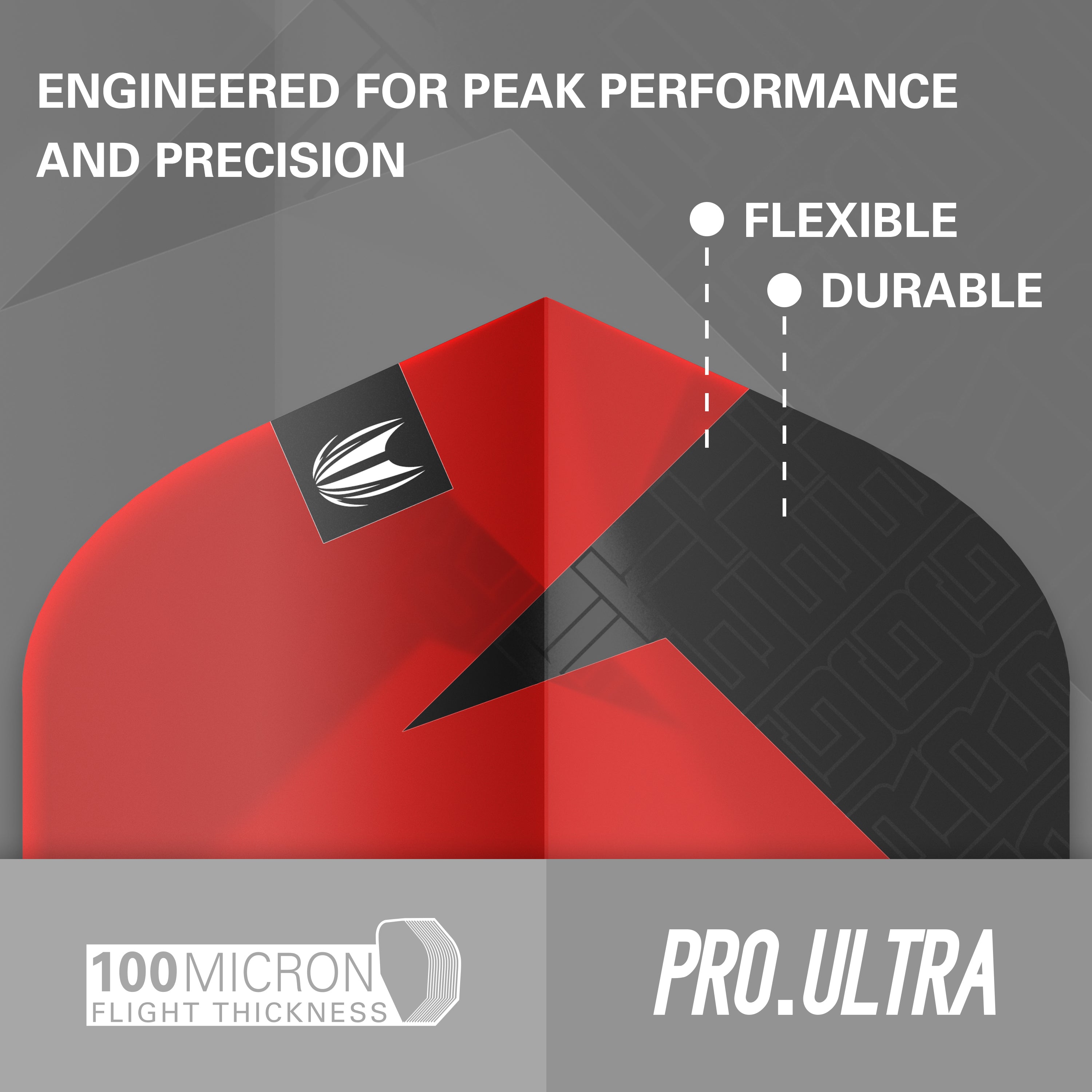 Target Tag Dart Flights - Red & Black - 3 Sets - No.2 No.6 Ten-X - 2024