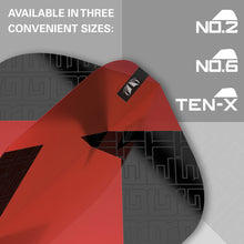 Target Tag Dart Flights - Red & Black - 3 Sets - No.2 No.6 Ten-X - 2024