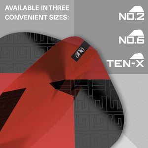 Target Tag Dart Flights - Red & Black - 3 Sets - No.2 No.6 Ten-X - 2024