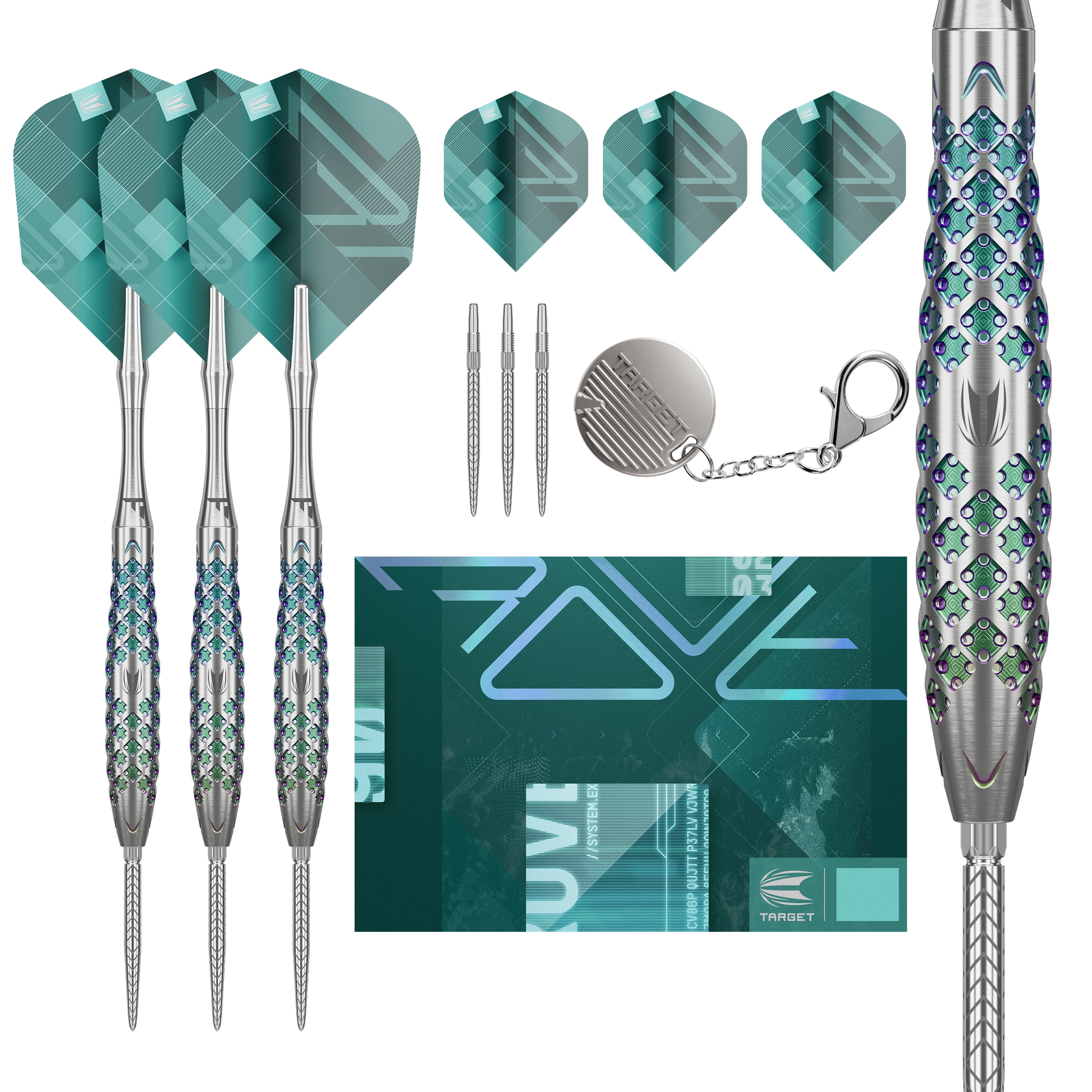 Target ROVE 02 Steel Tip Darts Set 2024 - 90% Tungsten - 23g 25g