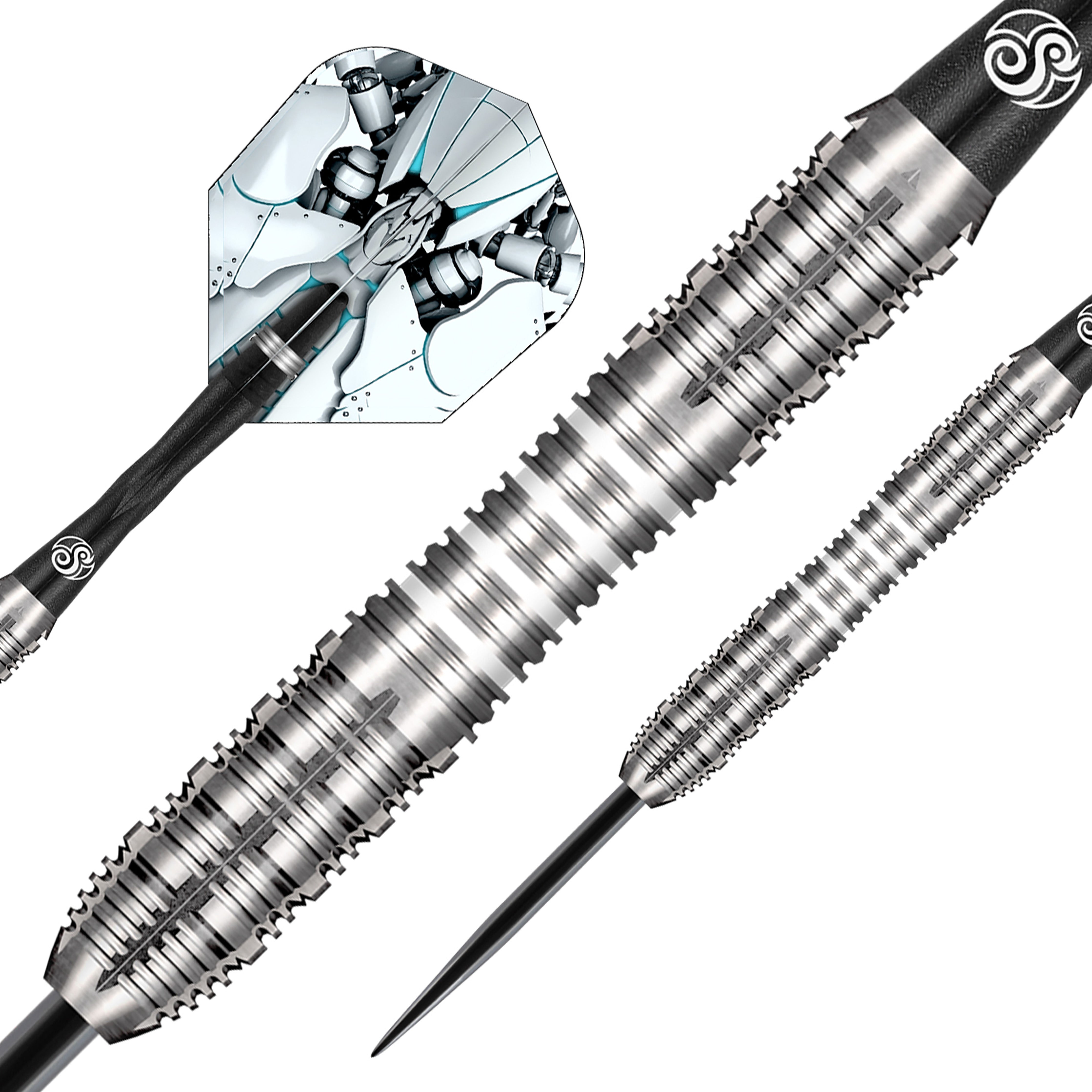 Shot AI Scorpula - Steel Tip Dart Set - 90% Tungsten Darts - 23g - 27g