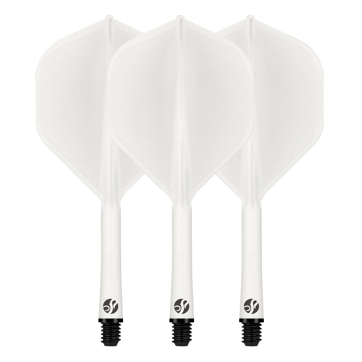 SHOT DARTS - FLIGHT DECK - ONE PIECE DART FLIGHT AND SHAFT SYSTEM - WHITE