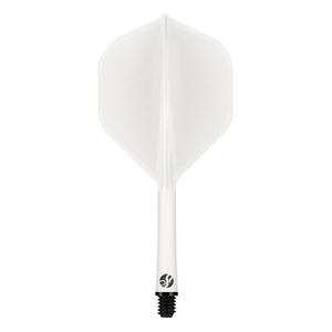 SHOT DARTS - FLIGHT DECK - ONE PIECE DART FLIGHT AND SHAFT SYSTEM - WHITE