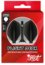Shot Darts - Flight Deck - One Piece Dart Flight and Shaft System - Black