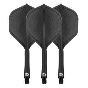 Shot Darts - Flight Deck - One Piece Dart Flight and Shaft System - Black