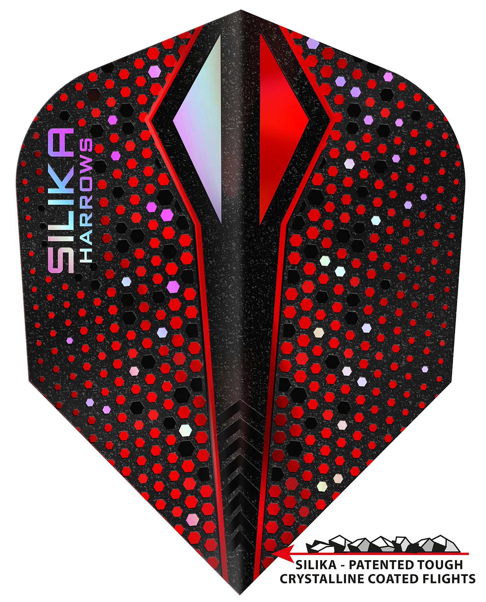 Mission Shades Slim Dart Flights – Plain Tough, 100 Micron, Red, 10 Sets (30 Flights Total)